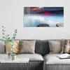DEQORI Glasbild Echtglas 100x50 cm 'See im Abendlicht' Produktbild-Vorschau 3