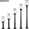 Lampe de chemin Boule verre fumé 25cm Ø, hauteur 100cm Voir les images du produit 5