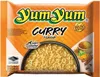 The image shows the front packaging of Yum Yum Instant Noodles Curry flavor. Produktbild-Vorschau