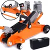 A hydraulic low-profile car jack with a carrying case. Voir les images du produit