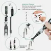 Close-up of a precision screwdriver set with various bits and an extension rod, showing how to attach and detach bits. Produktbild-Vorschau