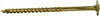 A single gold-colored screw with a flat head and a threaded shaft is shown horizontally against a white background. Náhled obrázku produktu