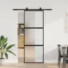 vidaXL Porta scorrevole con rubinetto 76x205 cm in vetro Anteprima dell’immagine prodotto 1
