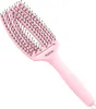 Brosse à doigts double, taille moyenne, couleur rose pastel Voir les images du produit 4