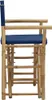 vidaXL Klappbare Regiestühle 2 Stk. Blau Bambus und Stoff Produktbild-Vorschau 3