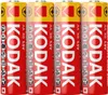Four Kodak AA batteries lined up against a white background. Produktbild-Vorschau