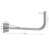 A silver antenna bracket with dimensions indicated by measurement lines and text. Anteprima dell’immagine prodotto