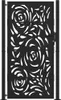 A black metal garden gate with a floral cutout design, shown against a white background. Anteprima dell’immagine prodotto
