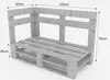 Lermowood Palettenmöbel Mpe Eckbank 100 x 60 cm Grau | Produktbild-Vorschau 3