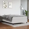 Łóżko Kontynentalne, Białe, 140X200 Cm, Obite Sztuczną Podgląd zdjęcia produktu 2