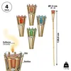 Gartenfackel Bambus 4er Set Citronella mit Zitronenduft H Produktbild-Vorschau 2