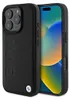 Hülle iPhone 16 Pro Max BMW Echtleder schwarz Logo Metall Produktbild-Vorschau 1