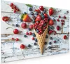 Küchenrückwand Spritzschutz Glas mit Motiv Früchte Eiscreme Produktbild-Vorschau 1