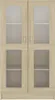 A front view of a wooden cabinet with glass doors. Produktbild-Vorschau