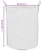 vidaXL Aufbewahrungskorb Beige und Weiß Ø38x46 cm Baumwolle Produktbild-Vorschau 8