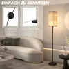 HOMCOM Stehlampe, Moderne Stehleuchte mit Fußschalter, Produktbild-Vorschau 7