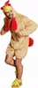 A man wearing a chicken costume poses against a white background. Produktbild-Vorschau
