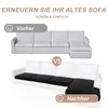 Sofa Überzug Samt für L-förmig Sofa mit 3 Einzelsitz und 1 Produktbild-Vorschau 4