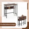 Bureau rabattable COSTWAY avec compartiment de rangement, Voir les images du produit 3