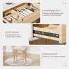 Puluomis Coiffeuse avec éclairage LED miroir rond, table de Voir les images du produit 6