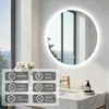 Lustro łazienkowe LED, oświetlane, średnica 60 cm, okrągłe, Podgląd zdjęcia produktu 6