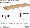 LAMO Manufaktur Wandregal Holz Gerade  |  Regal Farbe: Produktbild-Vorschau 2
