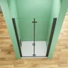 120x195cm Schwarz Falttür+drehtür Nischentür Dusche Produktbild-Vorschau 4