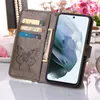 Galaxy S21 FE Hülle, Schmetterling Prägung Flip Leder Produktbild-Vorschau 5