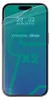 A smartphone screen protector with branding and graphics. Produktbild-Vorschau