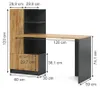 Scrivania Vicco Tomy Antracite/quercia dorata 150 x 59 cm, Anteprima dell’immagine prodotto 7