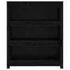 vidaXL Bücherregal Schwarz 80x35x97 cm Massivholz Kiefer - Produktbild-Vorschau 5