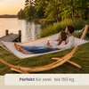 XXL Hängematte mit Holzgestell 325 cm - Outdoor Set für 2 Produktbild-Vorschau 11