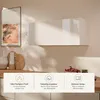 Hoogglans Wandkast Wit 90x35x32 cm Push-to-Open Klepdeur Productafbeelding-voorbeeld 5