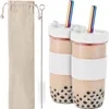 2 kelímky na bubble tea o objemu 720 ml s víkem a brčkem, 2 Náhled obrázku produktu 1