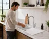 Granitspüle 76x44 cm mit Chrom Armatur – Küchenspüle aus Produktbild-Vorschau 5