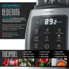 A product image showcasing a blender with its control panel and a text description of its features and functions. Produktbild-Vorschau