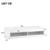 MODFU Lowboard TV-Schrank mit LED-Beleuchtung, Lange 140cm Produktbild-Vorschau 5