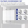 IMPTS Duschwand für Badewanne 130x140cm 3-teilig Faltwand Produktbild-Vorschau 4
