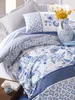 3 tlg Baumwolle Renforce Bettwäsche 200x200 blau weiß Produktbild-Vorschau 6
