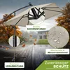 tillvex® Alu Sonnenschirm Rechteckig Ø 330 cm Grau + Productafbeelding-voorbeeld 7