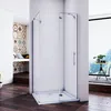 76x80x195cm NANO Glas Duschkabine Eckeinstieg Duschtür Produktbild-Vorschau 4