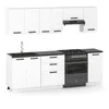 ULWEHOME | Küchenzeile 240 cm Mattweiß, Küchenmöbel-Set Produktbild-Vorschau 2