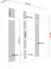A diagram showing the dimensions of a wardrobe. Produktbild-Vorschau