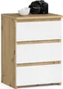 A product shot of a nightstand with three drawers. Produktbild-Vorschau