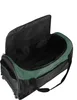 An open green and black duffel bag with wheels, shown from a slightly elevated angle against a white background. Produktbild-Vorschau