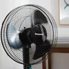 A close-up shot of a black Honeywell stand fan. Produktbild-Vorschau