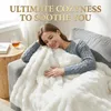 Weiß Kuscheldecke Plüsch Sofa Decke Super Soft Wohndecke Produktbild-Vorschau 5