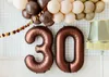 Fóliový balón číslo "3" - 86 cm, mocca, hnedý, satén Náhľad obrázku produktu 2
