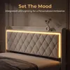 Letto imbottito INONEFT, modello boxspring, 140x200 cm, con Anteprima dell’immagine prodotto 8