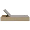 vidaXL Doppel-Sonnenliege mit Auflagen Beige Poly Rattan Produktbild-Vorschau 4